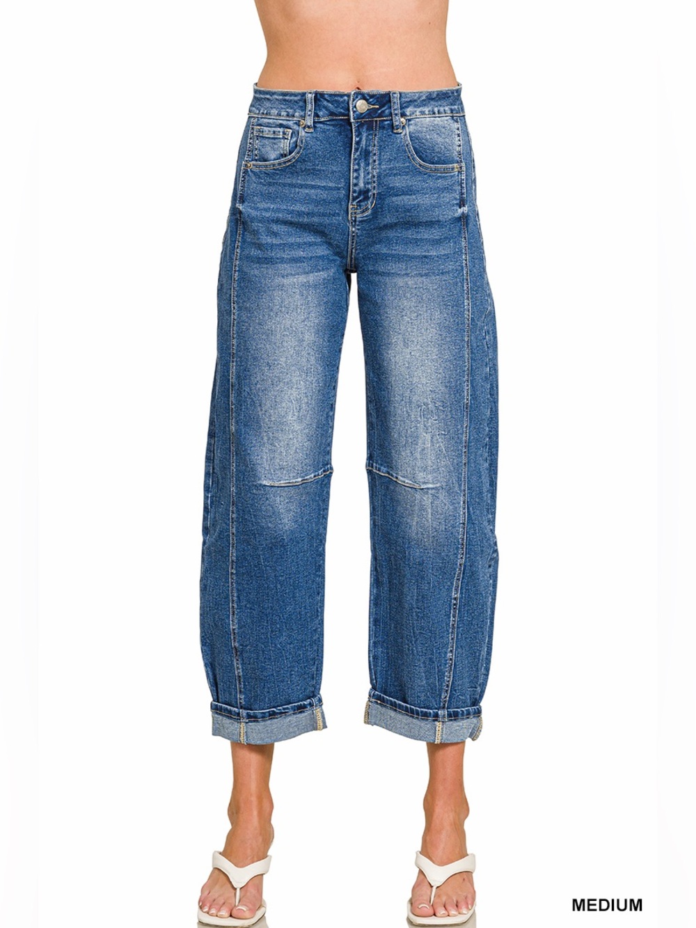 Zenana Barrel Denim - Picture 1 of 3